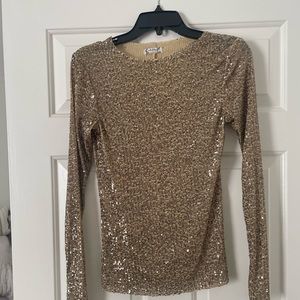 Intimately Free People gold sequined top